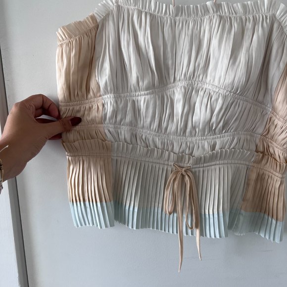 NWT Ulla Johnson Calista Peplum Tank in Opal - Picture 6 of 13